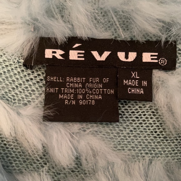 Vintage 90’s Rabbit Fur trim Shawl - Picture 2 of 3